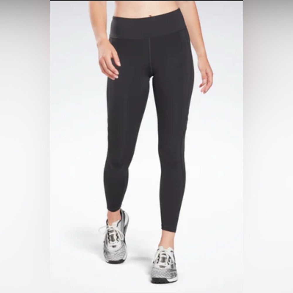 Reebok black wide waist band active leggings
